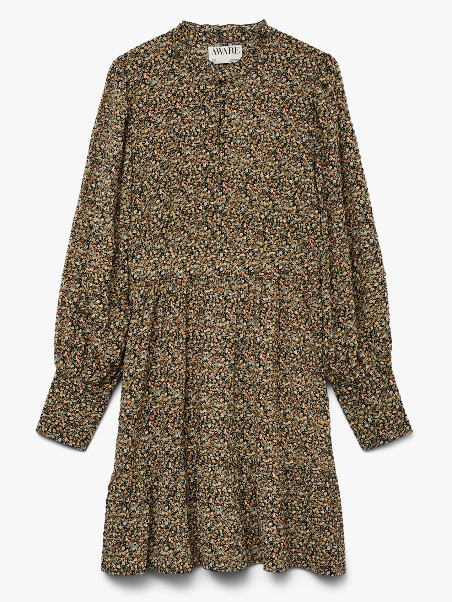 Aware Noelle Long Sleeve High Neck Short Dress