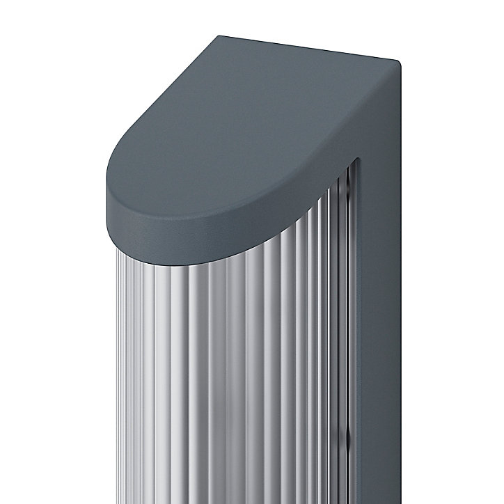 Applique murale Bevel LED intégrée 520lm 8W IP44 GoodHome gris anthracite