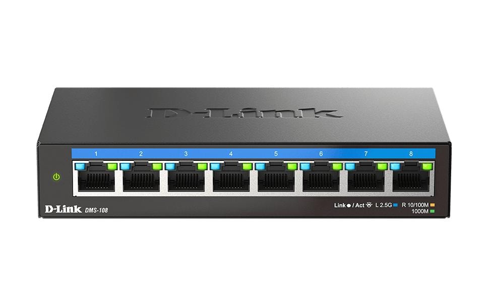 Switch DMS-108/E 8 Port<br>8-Port 2.5G Multi-Gigabit Desktop Switch
