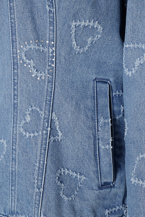 Jeansjacke, Herzen, Langarm