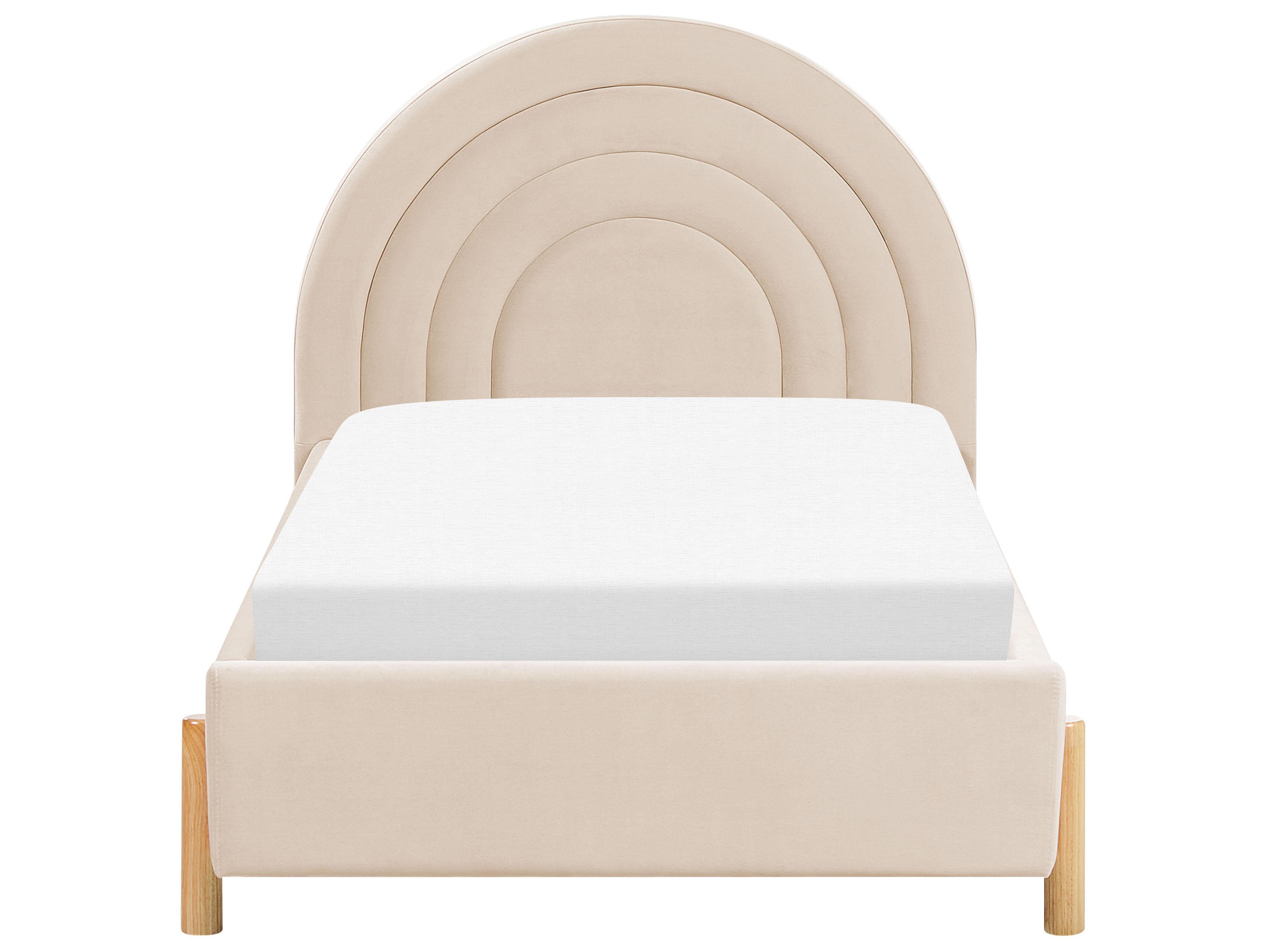 Kinderbed Fluweel ANET 90 x 200 cm Beige