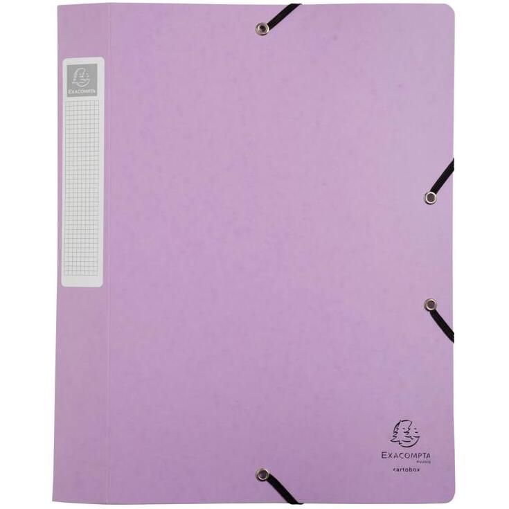 Boite de classement Cartobox livrée à plat Dos 40mm carte lustrée Aquarel - A4 - Couleurs assorties
