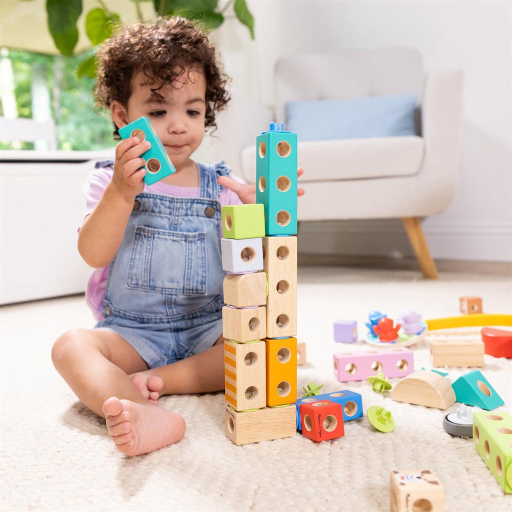 Køb Melissa & Doug Multifarvet Blockables Playset Town 73Pcs