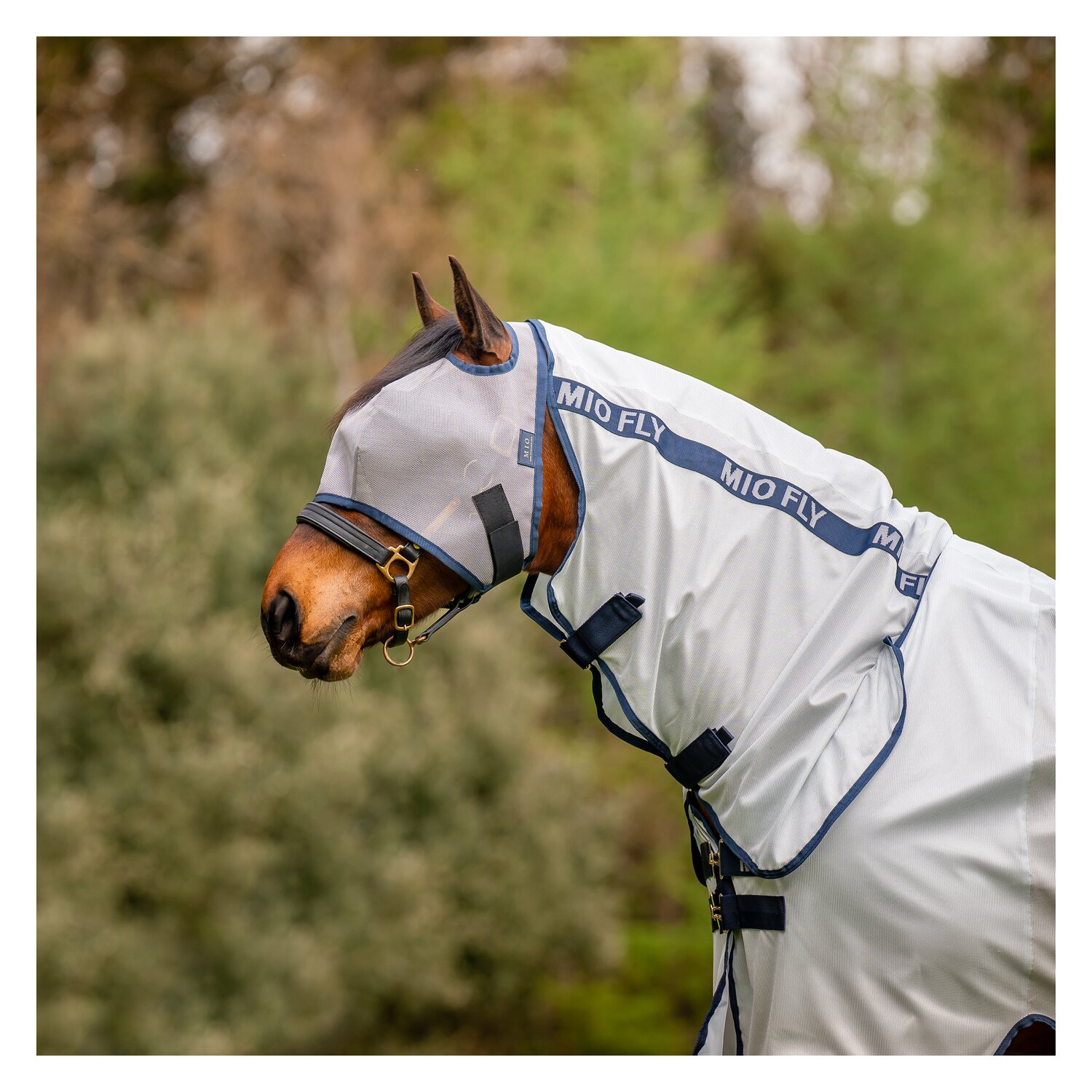Horseware Fliegenmaske MIO  - lunar/rock/navy