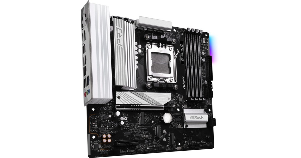 ASRockB850M Pro RS socket AM5 moederbord  (RAID, 2,5 Gb-LAN, Sound, µATX)