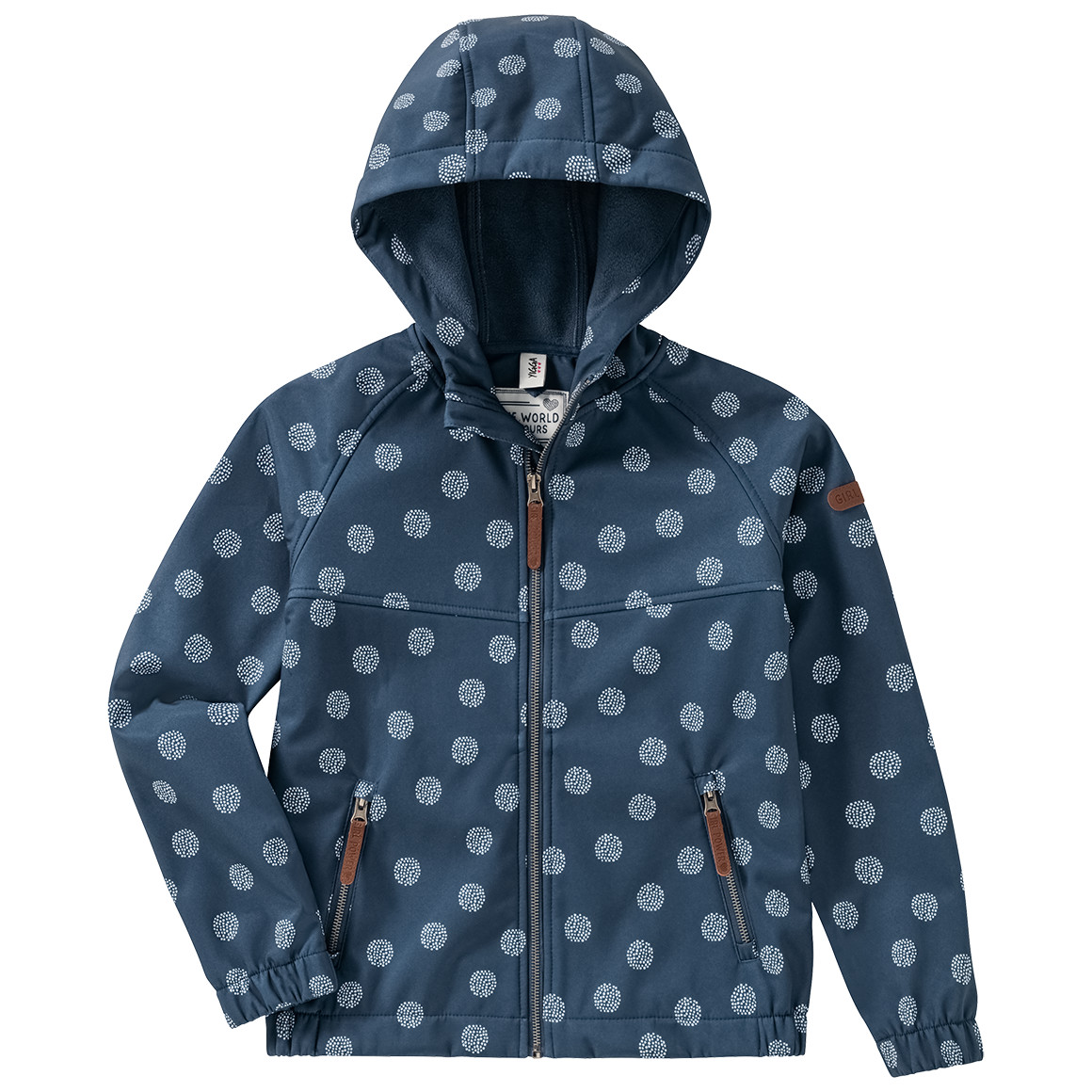 Yigga Mädchen Softshelljacke mit Kapuze dunkelblau