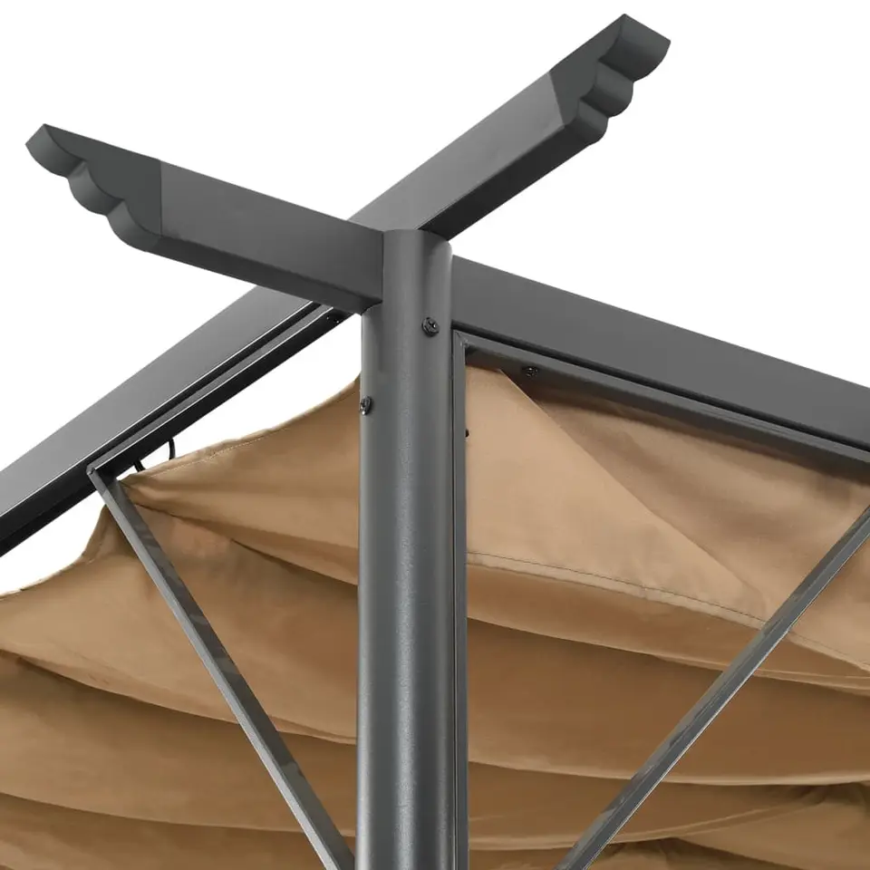 vidaXL - Pergola - Taupe - Staal