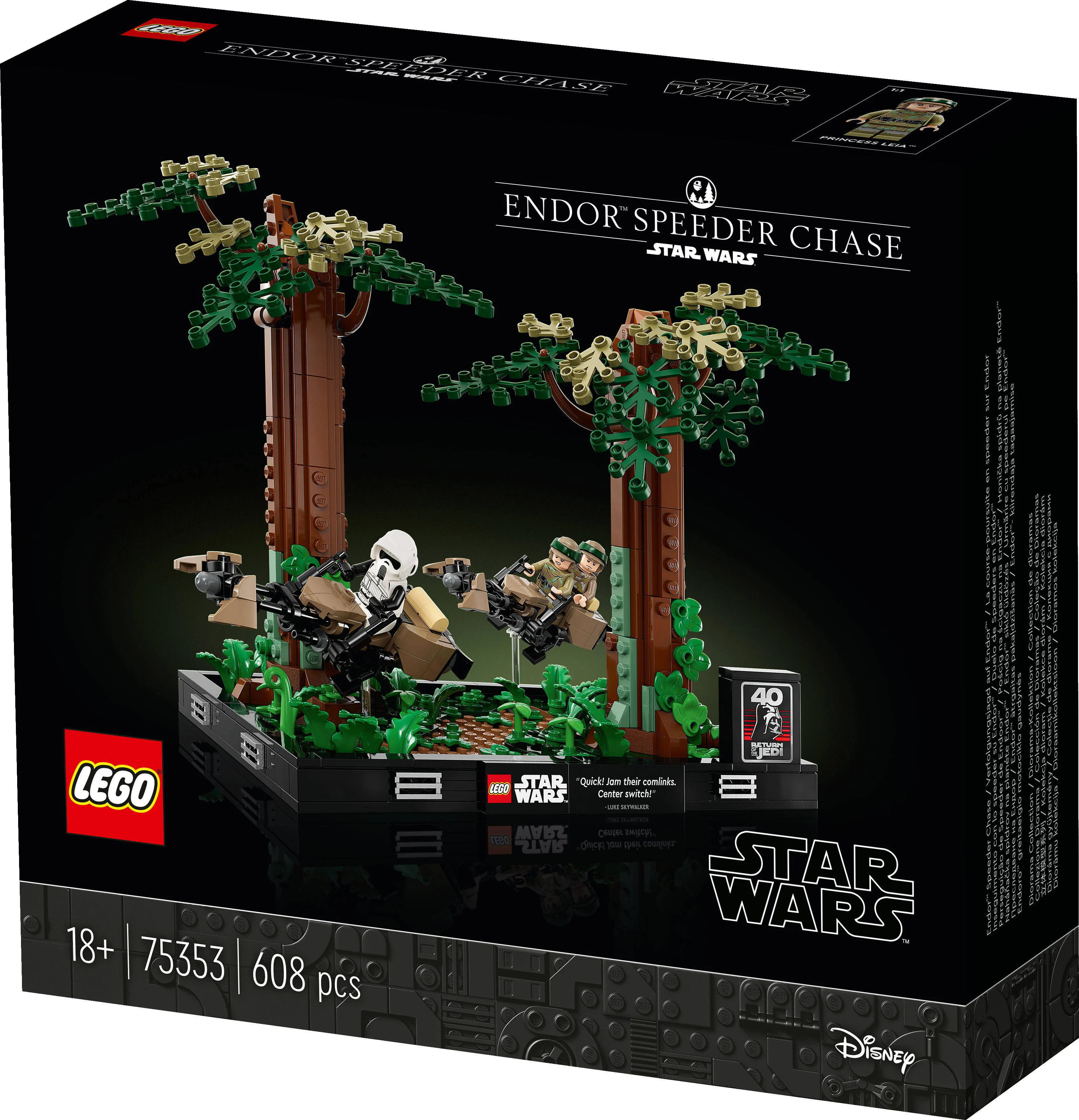 LEGO Endor™ speederachtervolging diorama 75353