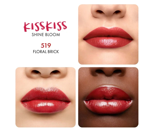 Guerlain KissKiss Shine Bloom Lipstick519 FLORAL BRICK