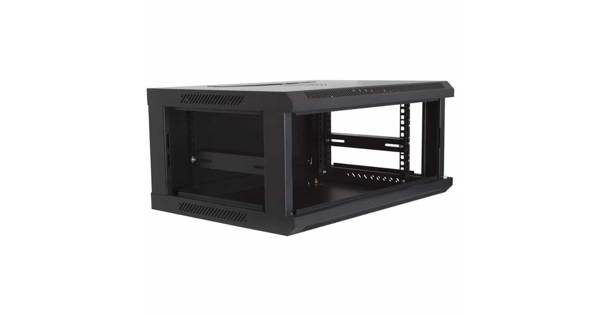 DSI4U wandkast met glazen deur server rack  (Zwart)