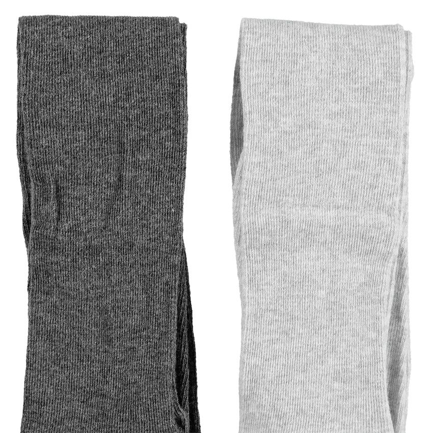 Lot de 2 collants épais - Gris chiné
