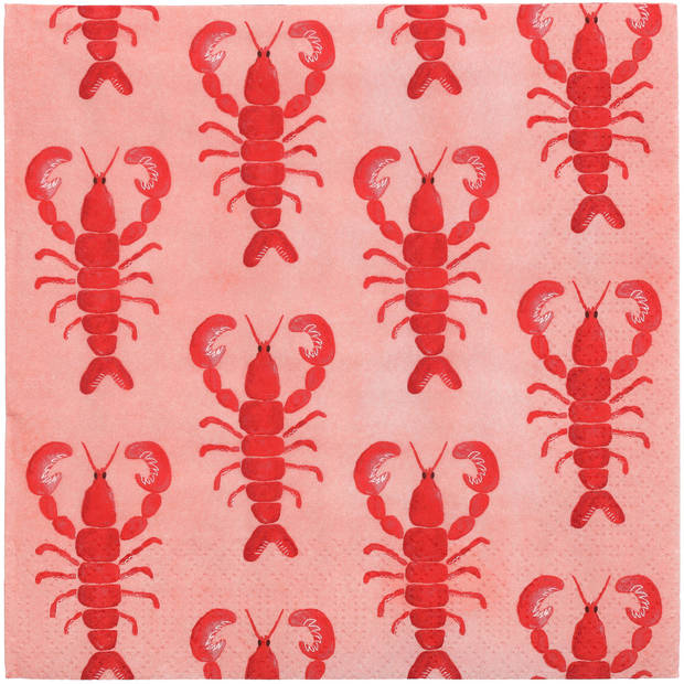 Blokker Dolce Vita servet kreeft roze 33x33cm
