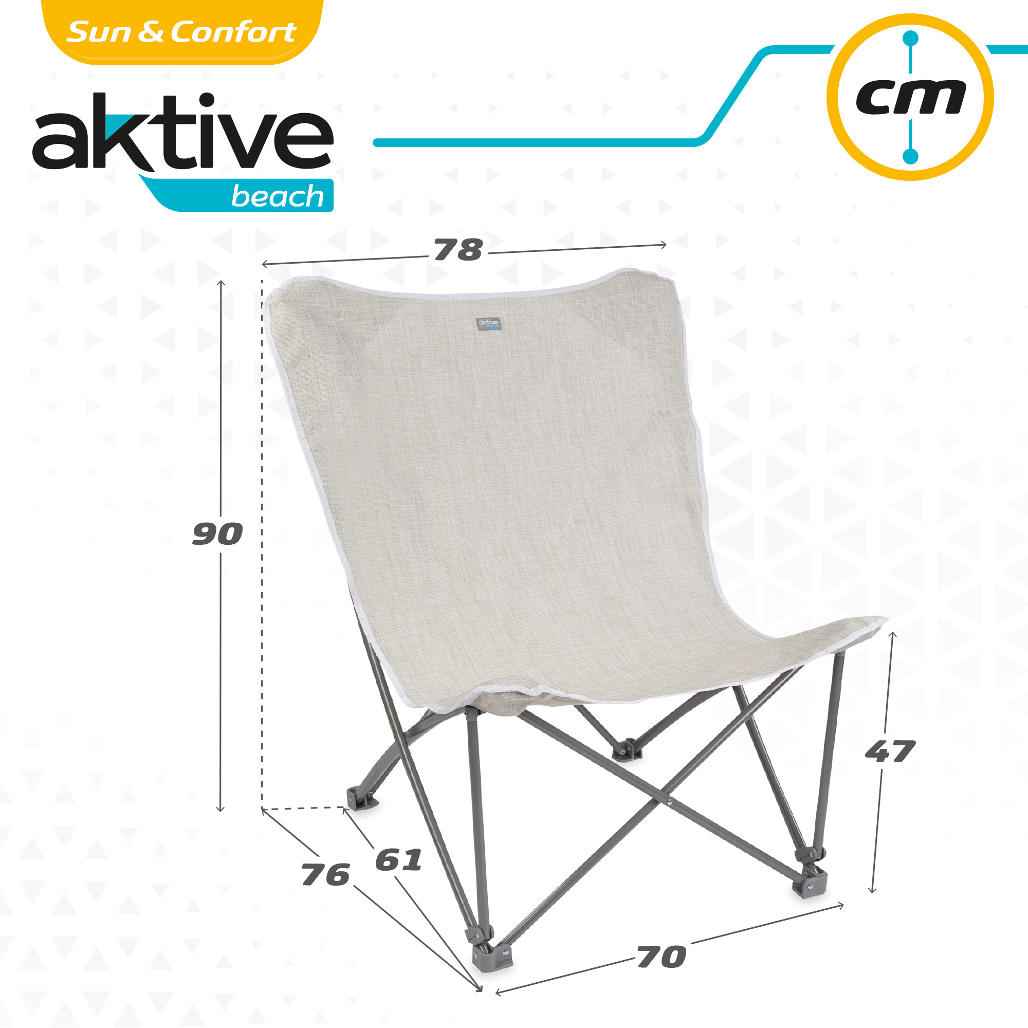 Cadeira de camping dobrável Aktive