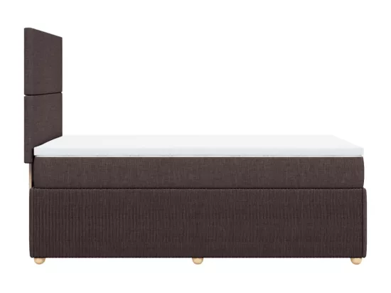 Sommier à lattes de lit avec matelas Marron foncé 90x190 cm