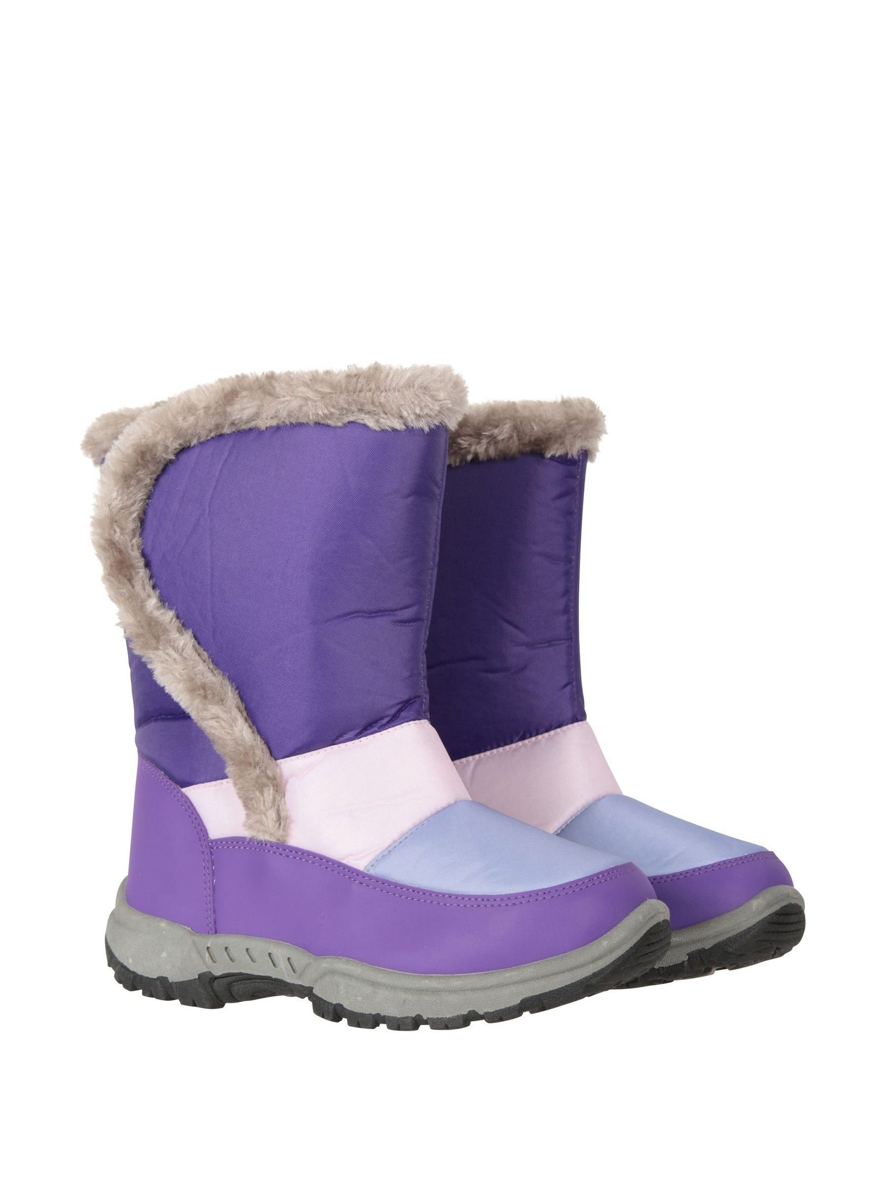 Mountain Warehouse Caribou kindersneeuwlaarzen met netbont en sherpa voering