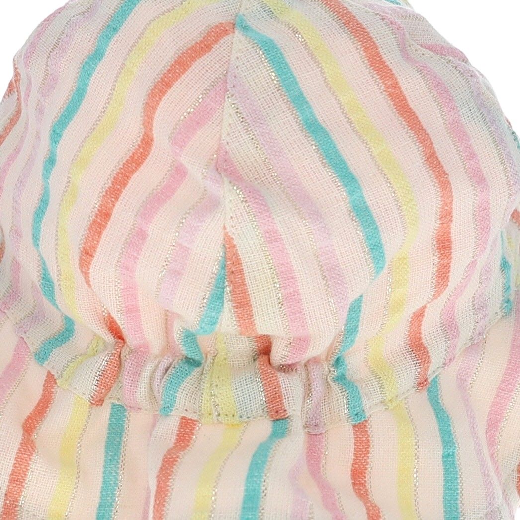 Chapeau de soleil rayé multicolore 0-6 mois - Miaou Jolie saison