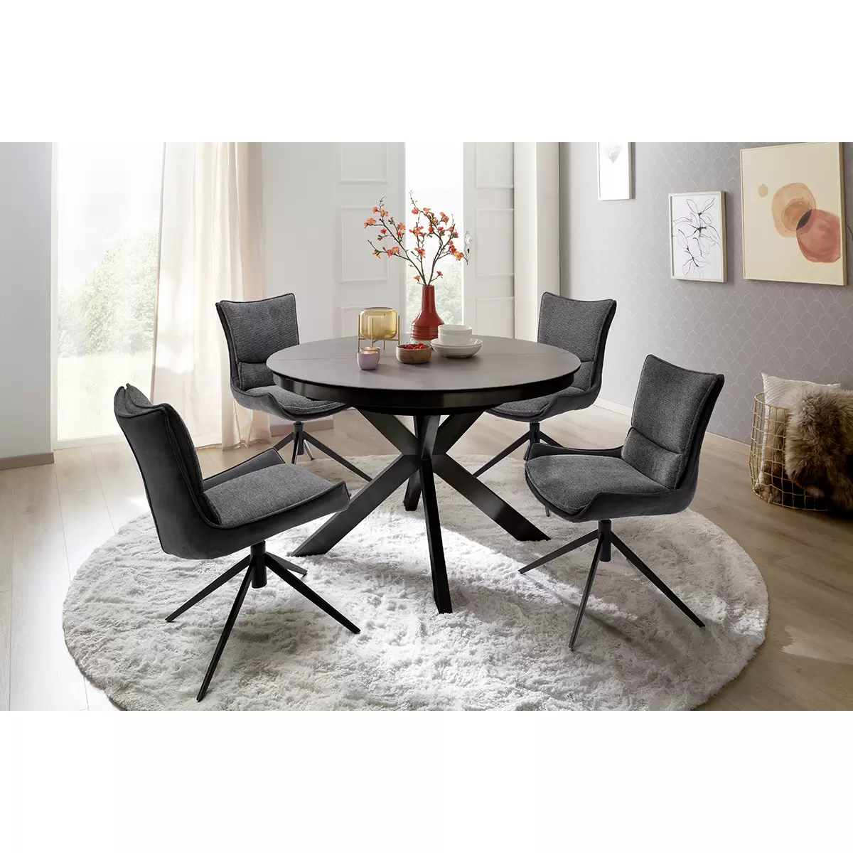 Stuhl Kitami anthrazit,grau,schwarz