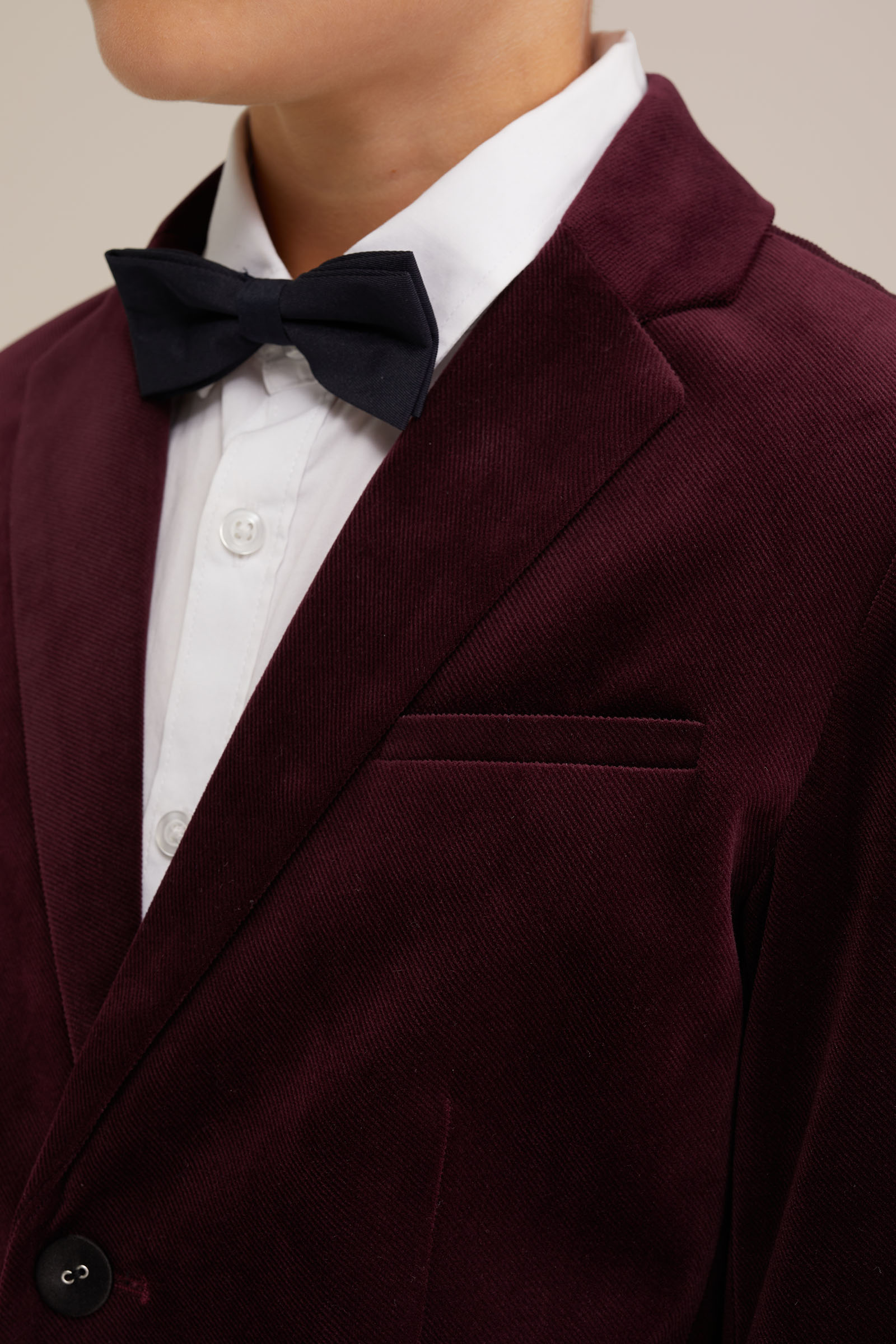 Jongens velvet blazer WE Fashion Bordeauxrood