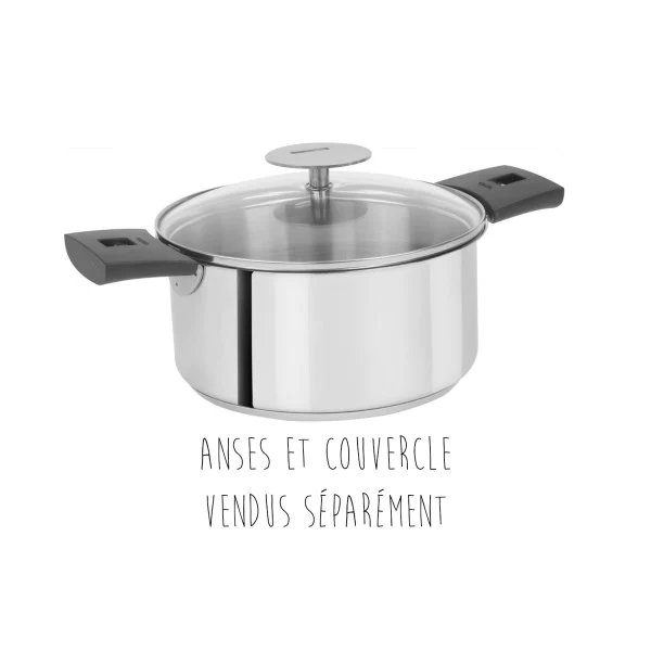 Casserole inox Mutine 18 cm 2,2 L Cristel