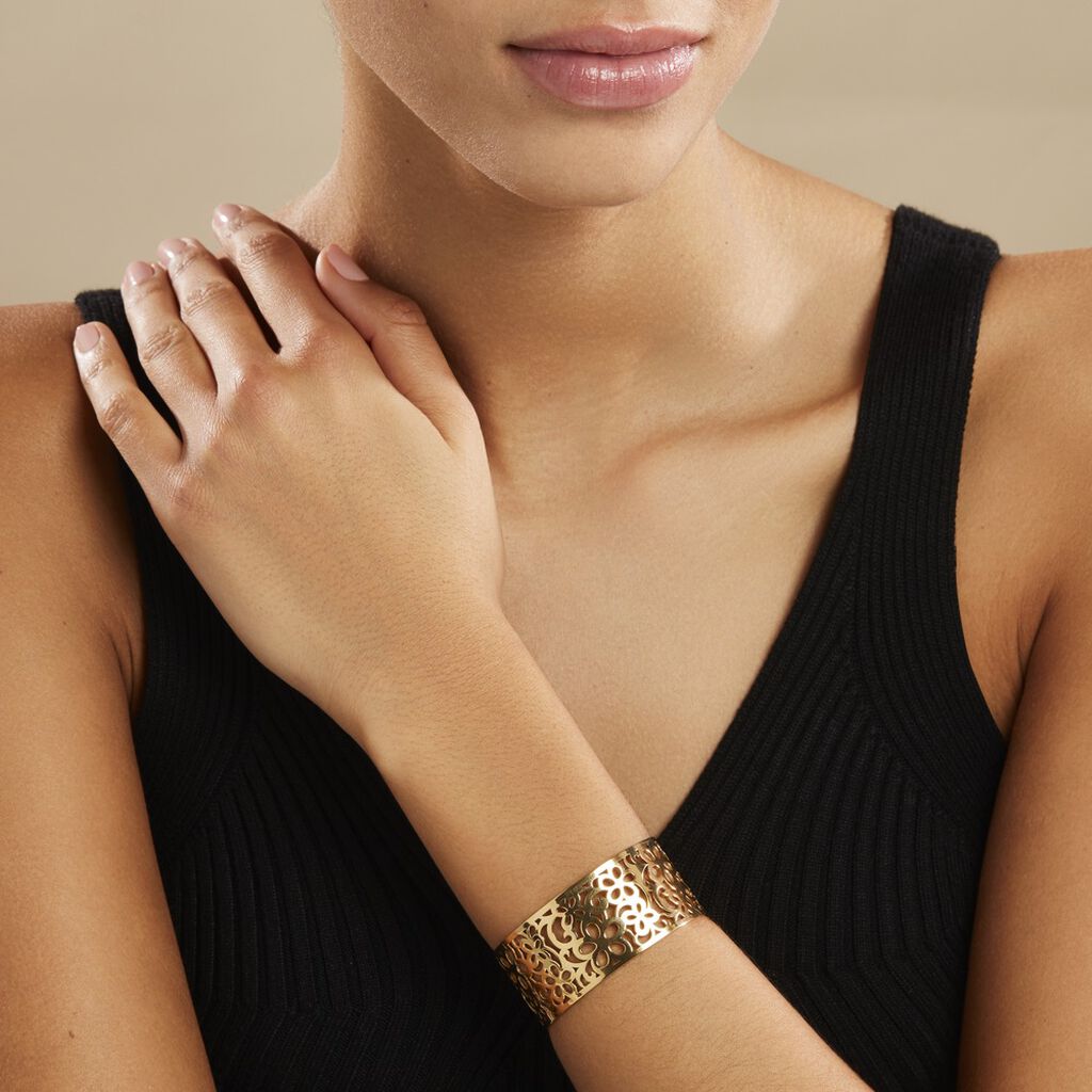 Bracelet Manchette Brenda Acier Jaune