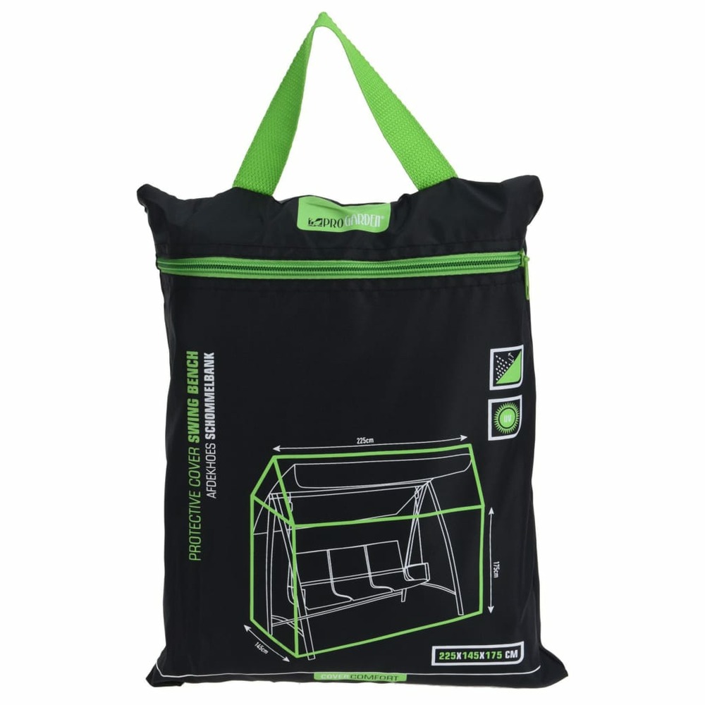 Housse pour balancelle 225x145x175 cm noir