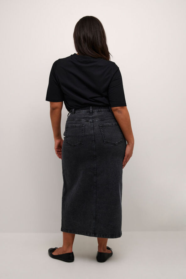 Kaffe Curve KCgima Denim Skirt Dark grey denim