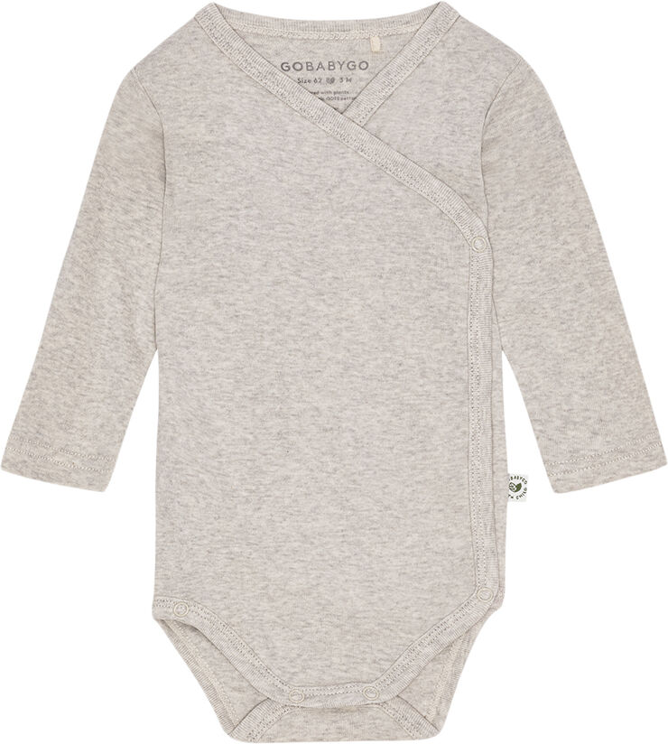 GoBabyGo Hazel slå-om Body Langærmet - Plant Feather