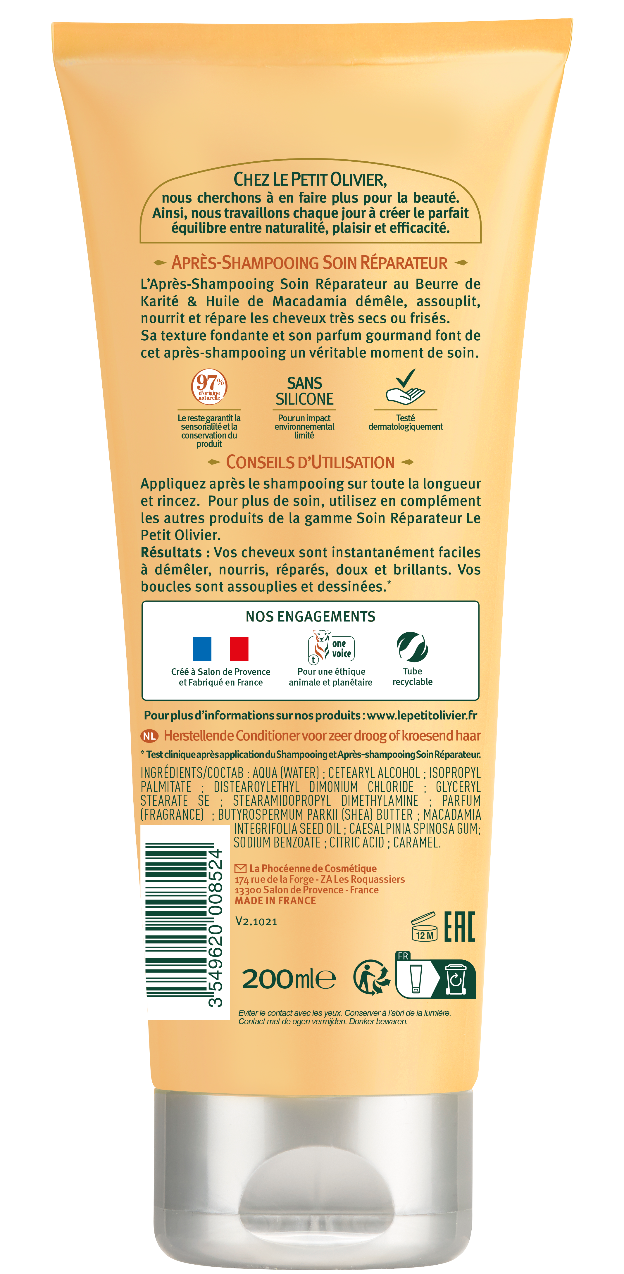 LE PETIT OLIVIER Pflegespülung Sheabutter & Macadamia Fl 200 ml