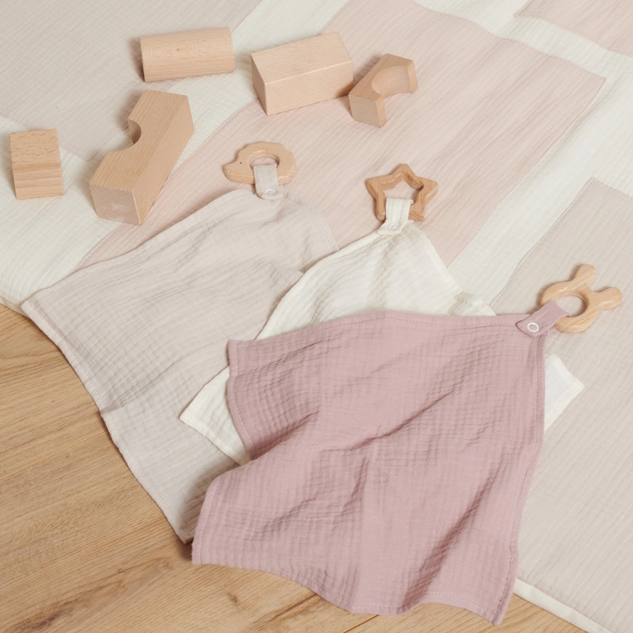 Nordic Coast Company Kuscheltuch Musselin Igel Sand
