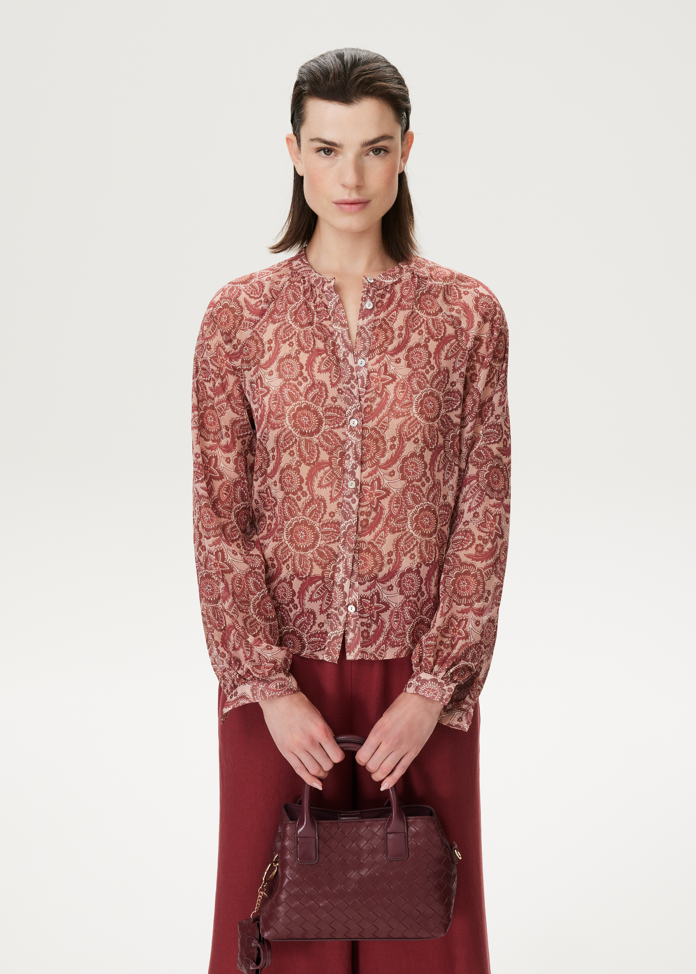 Blouse met bloemenprint