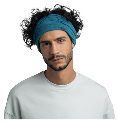 Tour De Cou Buff Merino Lightweight Teal Bleu