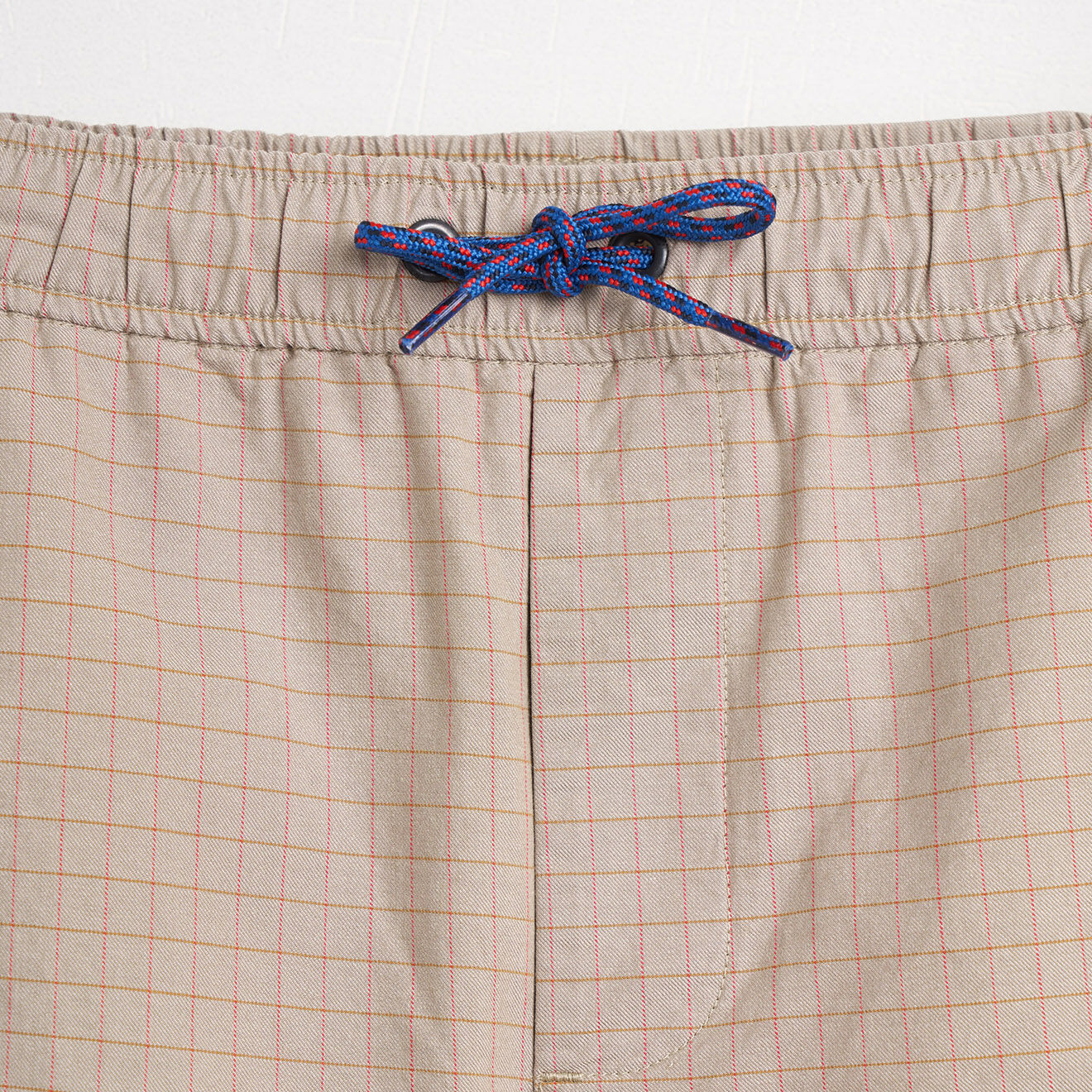 Bellerose Bermuda en Toile de Coton Pawl à carreaux beige