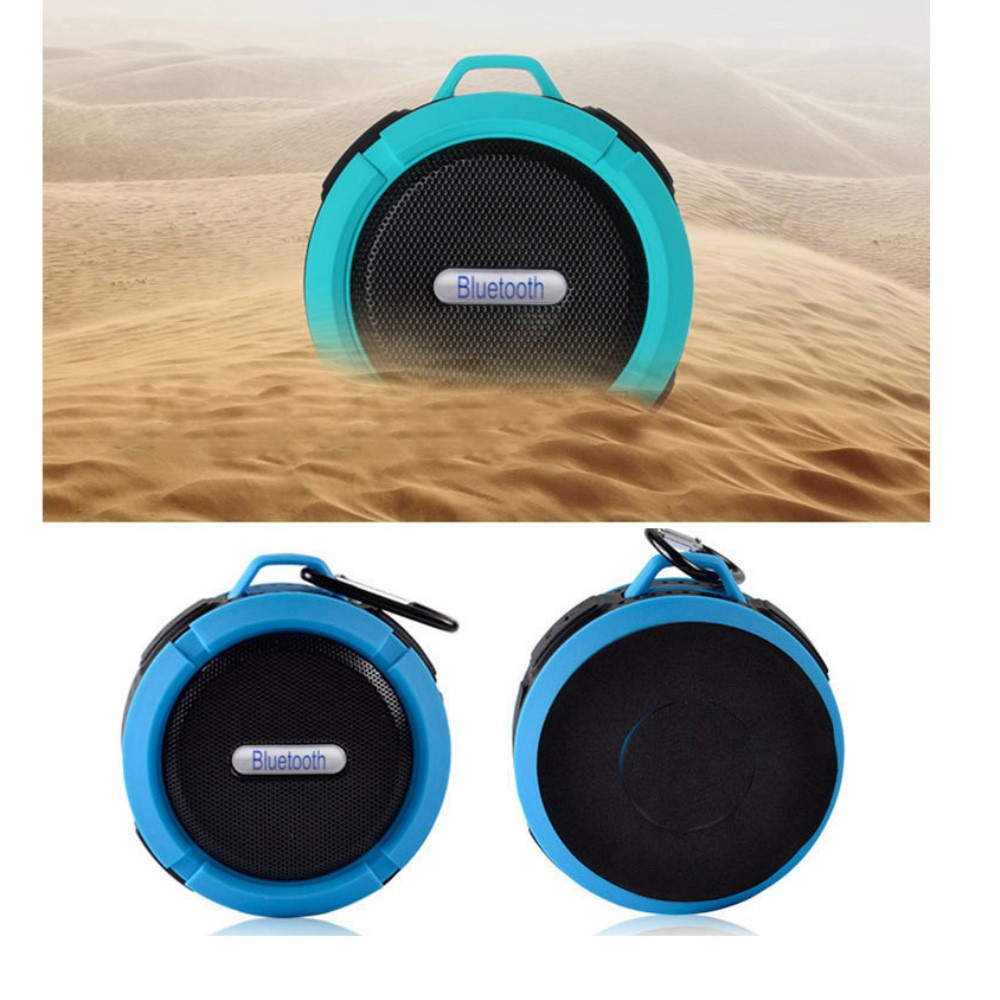 Portabler Mini Bluetooth Lautsprecher mit Micro SD / TF-Kartenslot Wasserfest (IP65) - Schwarz / Weiss