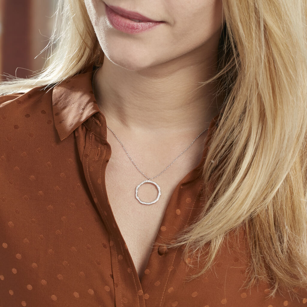 Collier Catalina Argent Blanc Oxyde De Zirconium