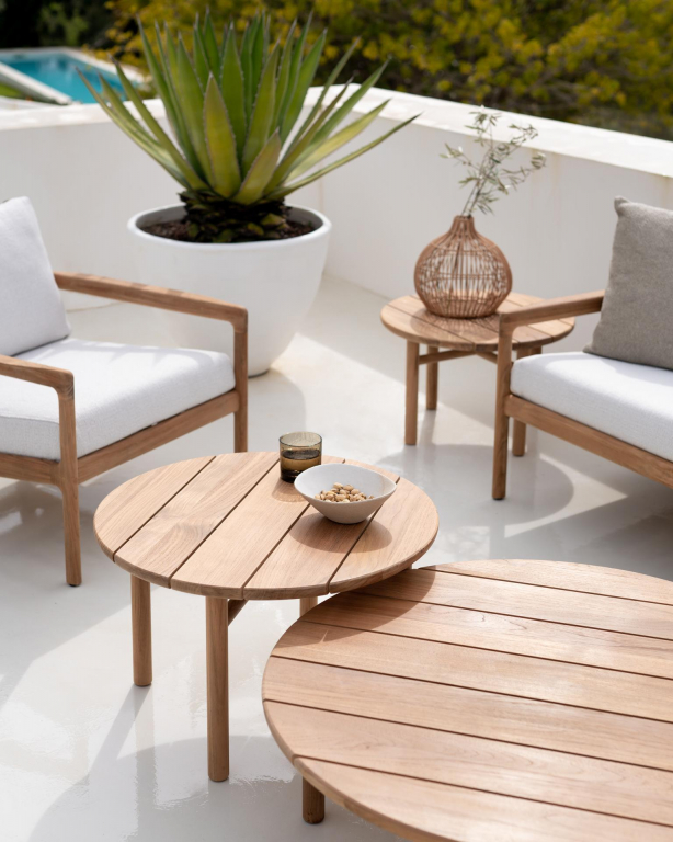 Ethnicraft Quatro outdoor bijzettafel 59 teak naturel