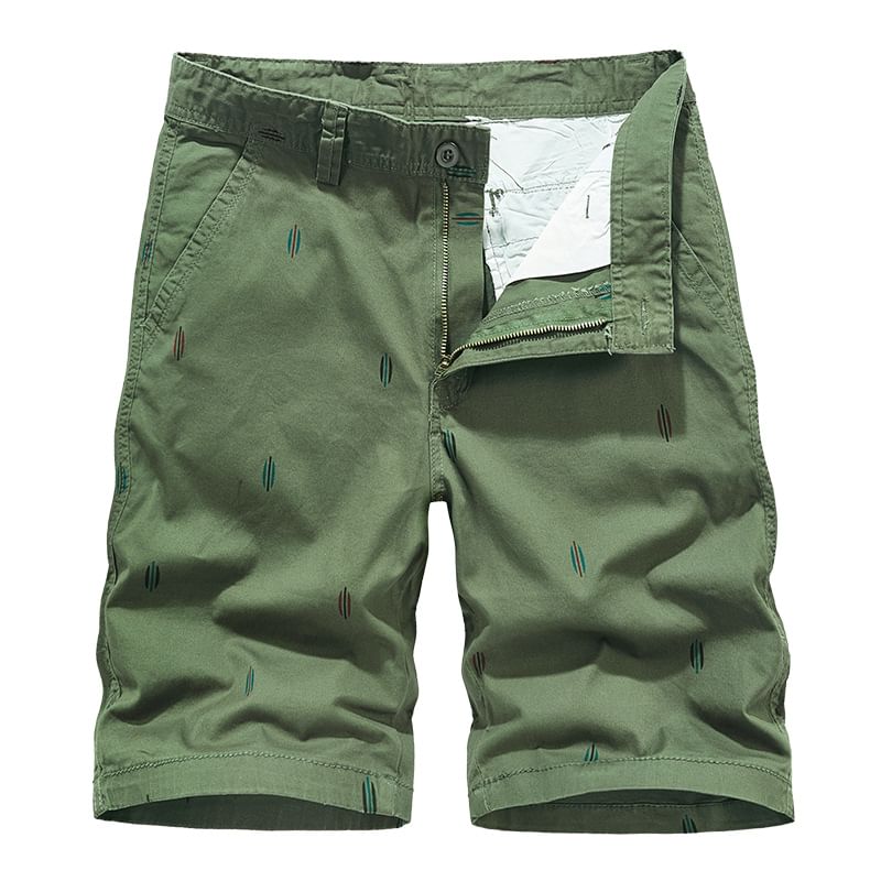 Lefitt - Mid-rise patroon geborduurde shorts