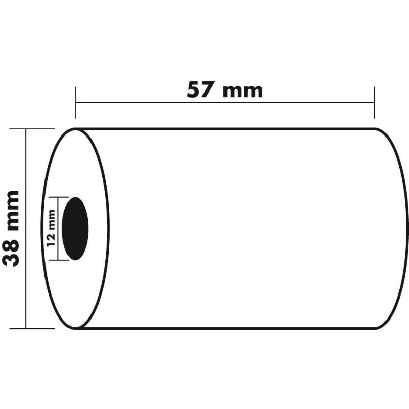 Bobines Caisses Exacompta 5740120V - l 57 mm x L 11,5 m, Ø 38 mm - 1 pli(s) - paquet de 10