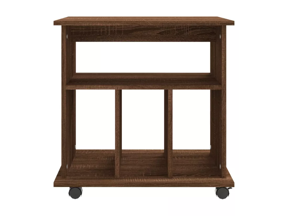Armoire roulante chêne marron 60x45x60 cm Bois d'ingénierie