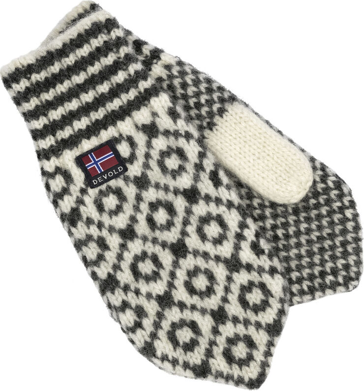 Devold DEVOLD Svalbard Mitten, Offwhite/Anthracite Grå