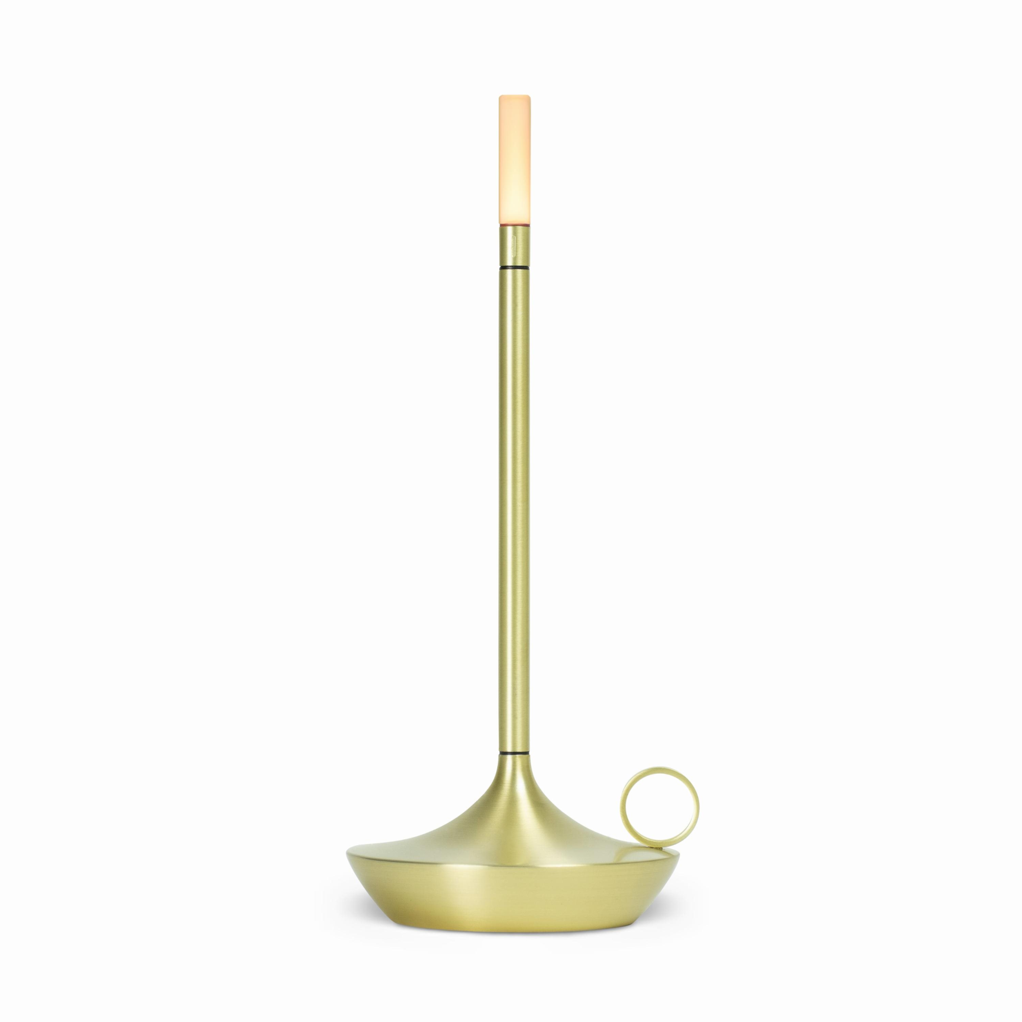 Tafellamp Wick LED oplaadbaar messing