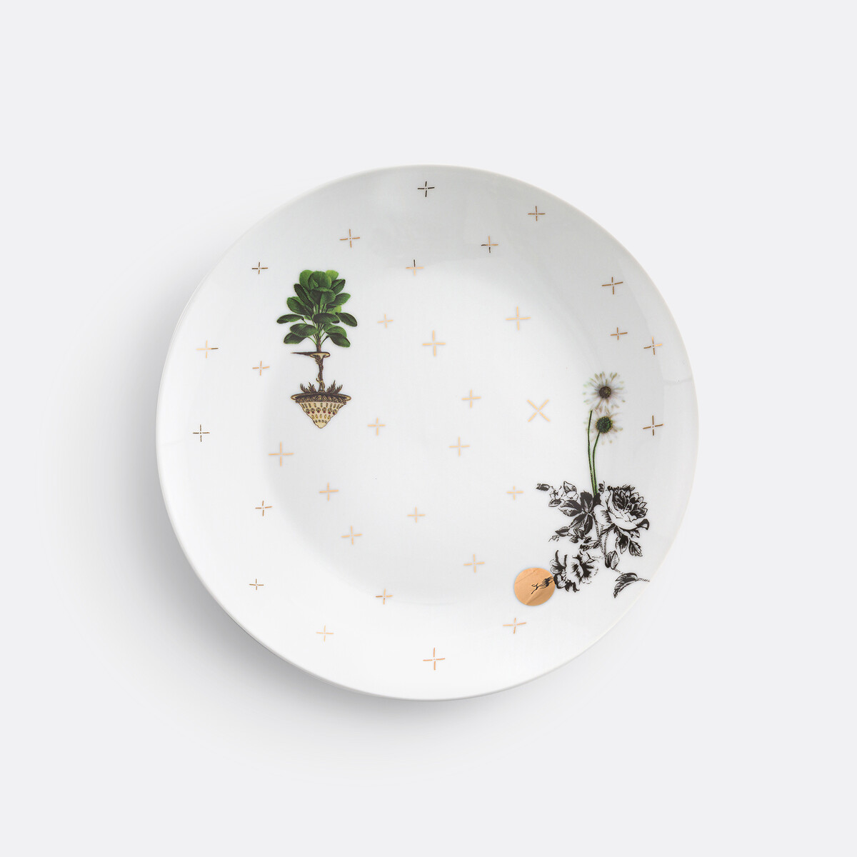 SAM BARON X LA REDOUTE INTERIEURS<br>Conjunto de 4 pratos de sobremesa em porcelana