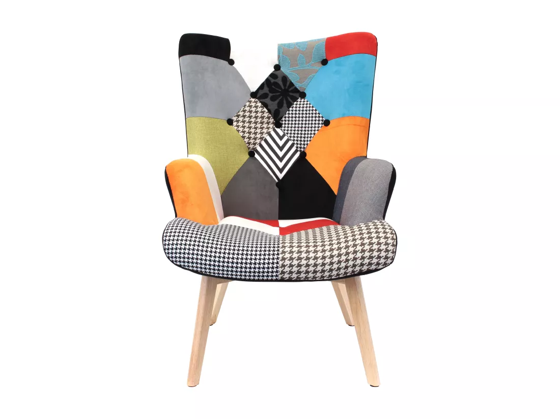Fauteuil Helsinki Patchwork Multicolore