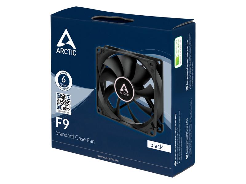 Arctic Cooling PC-Lüfter F9 Black Gehäuselüfter Arctic Cooling F9 Black