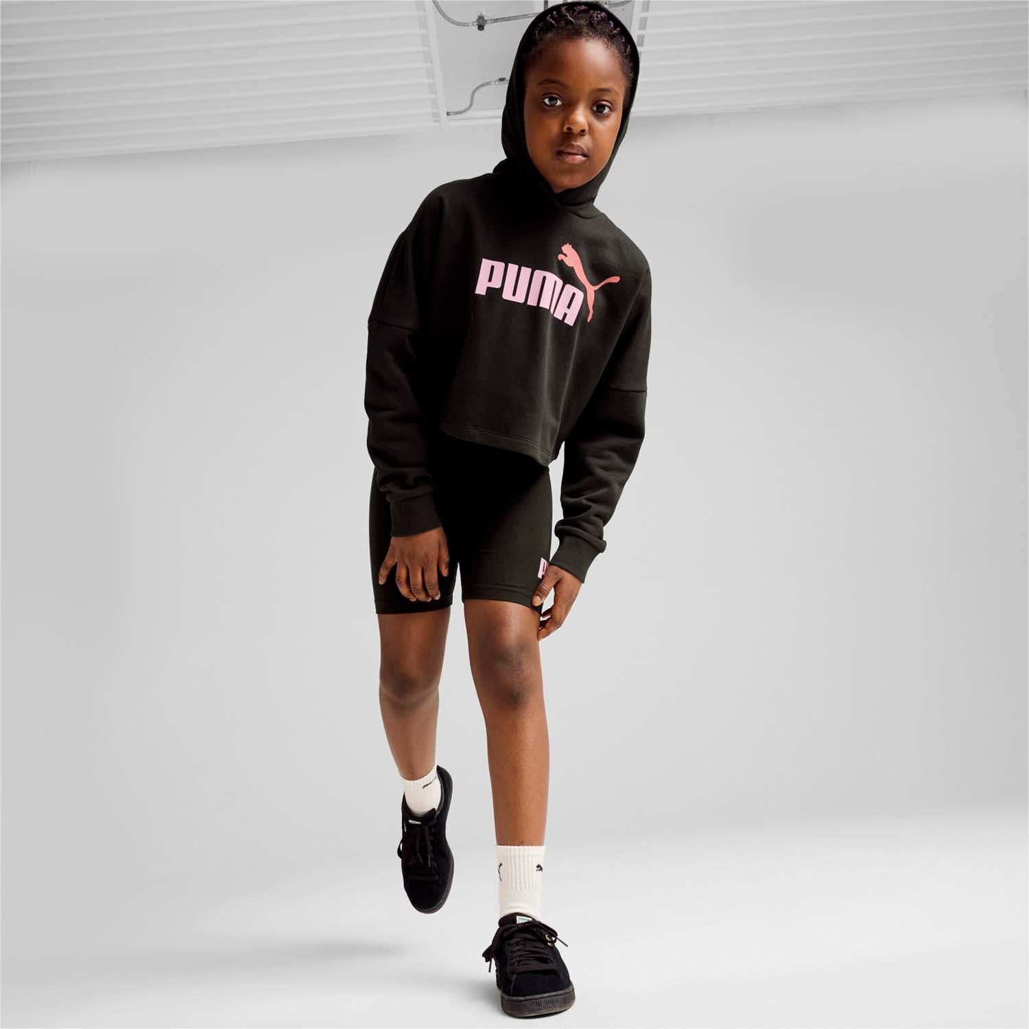 PUMA  Essentials Logo Cropped Hoodie Kids
