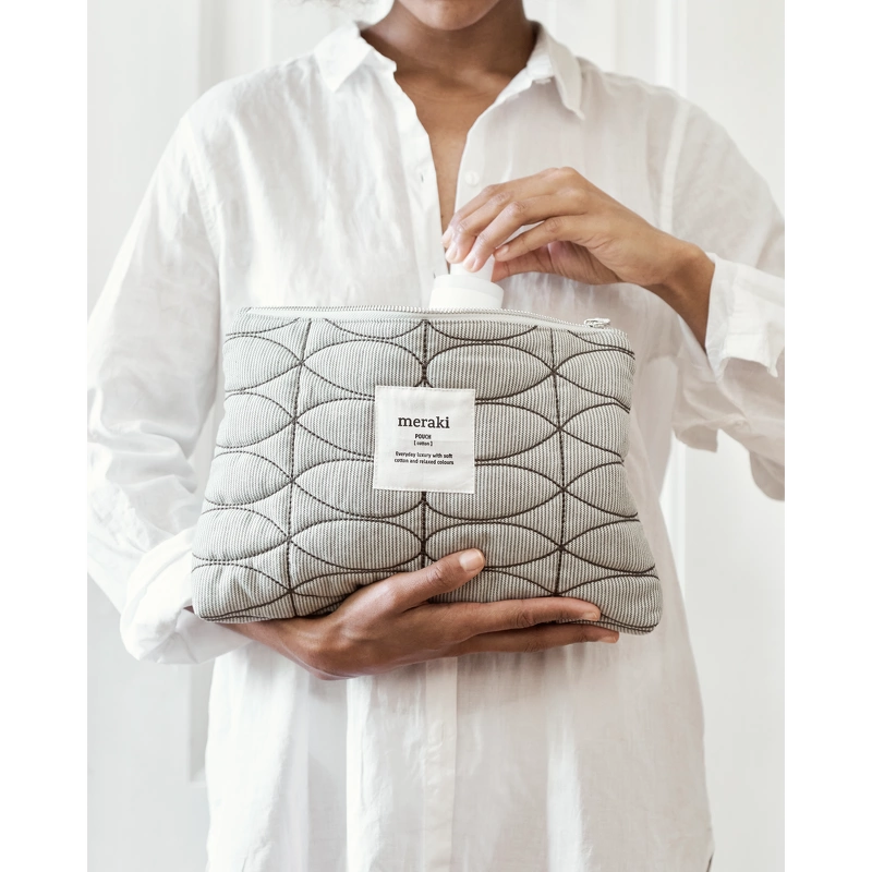 Meraki Pouch Mentha - Light Grey/Army Green