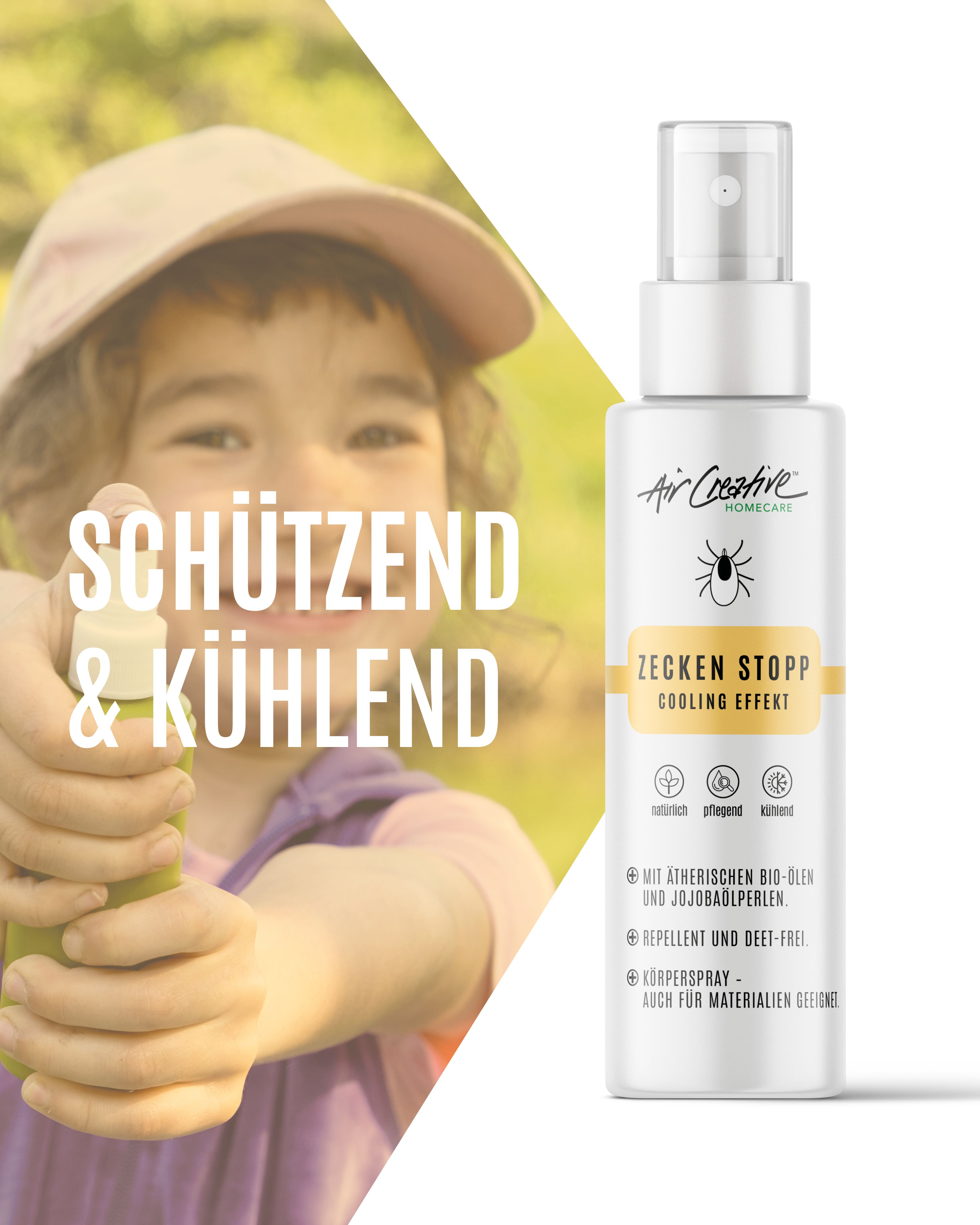 Air Creative - ZECKEN STOPP, Körperspray, DDET-frei