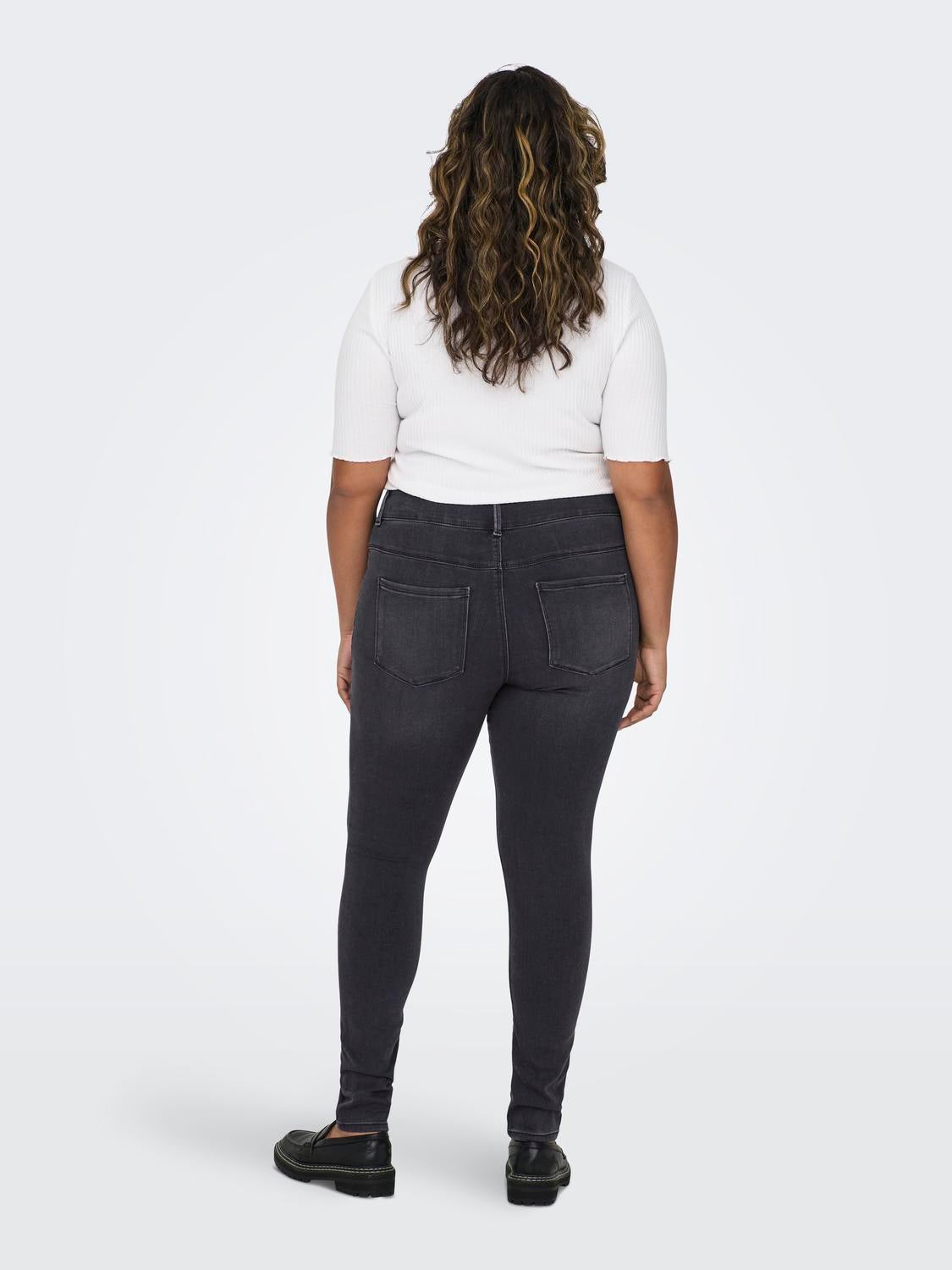CARSTORM Hohe Taille Skinny Fit Jeans Washed Black