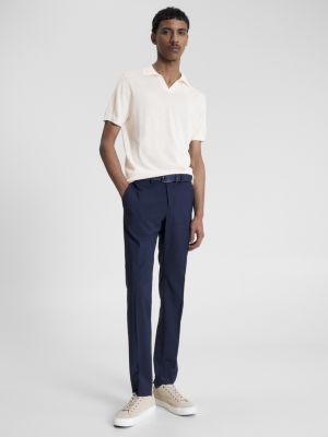 Polo de lã merino com corte regular