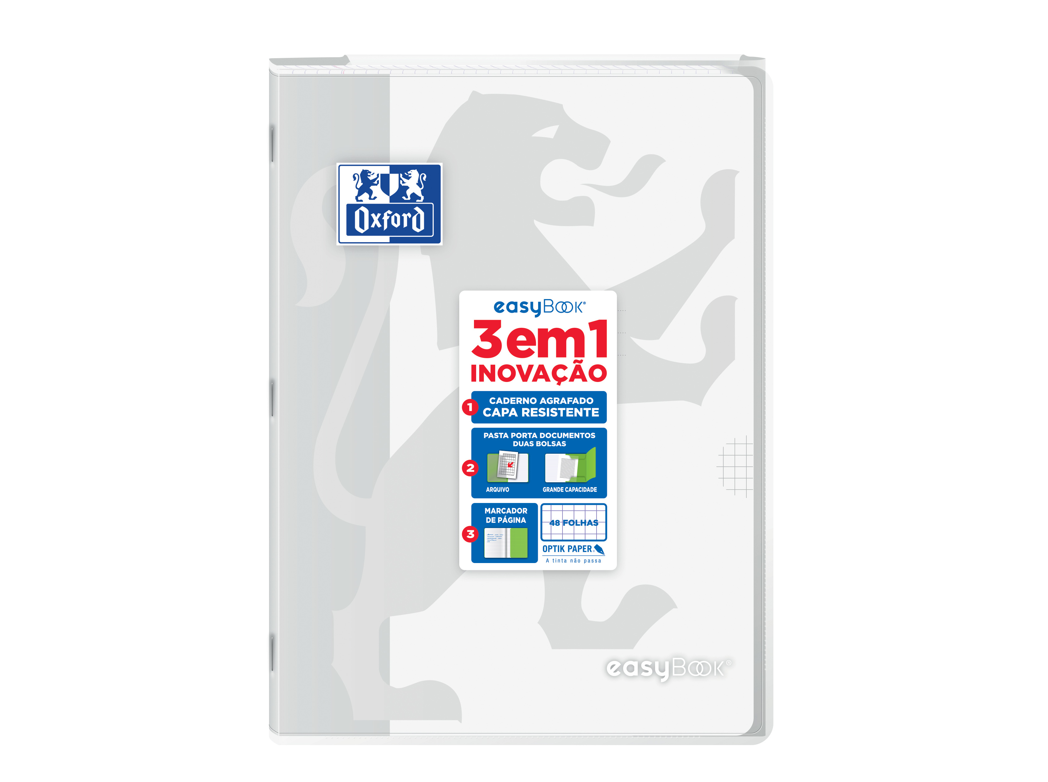 CADERNO AGRAFADO A4 OXFORD EASYBOOK VIVOS QUADRICULADO 48 FOLHAS CORES SORTIDAS