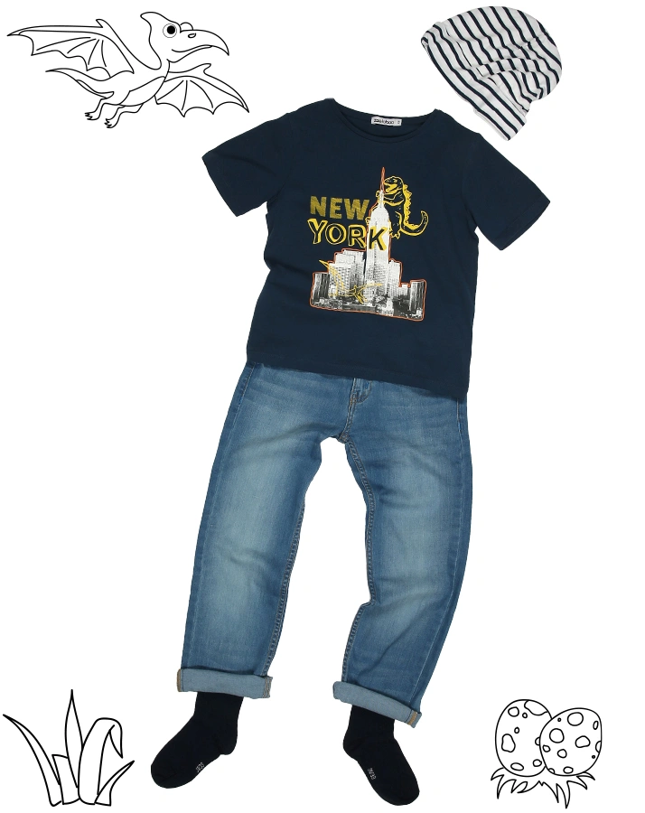 T-Shirt NEW YORK DINO in dunkelblau